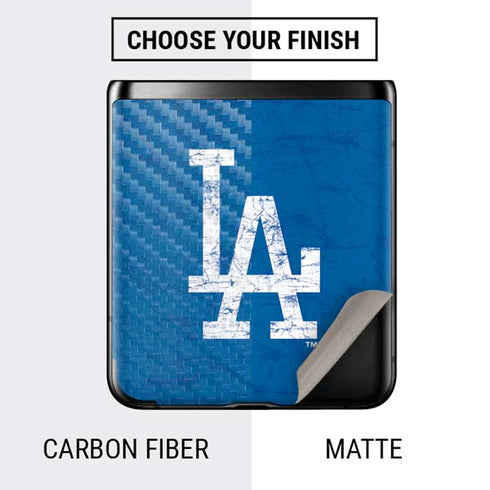 MLB Los Angeles Dodgers - Solid Distressed Galaxy Z Flip Skin