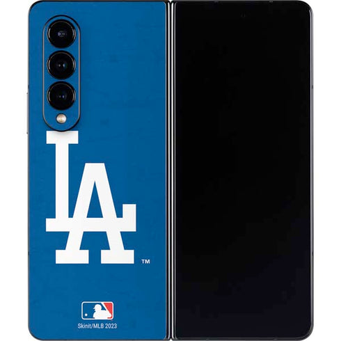 MLB Los Angeles Dodgers - Solid Distressed Galaxy Z Fold4 5G Skin