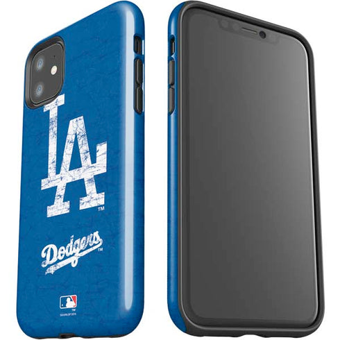 MLB Los Angeles Dodgers - Solid Distressed iPhone 11 Impact Case