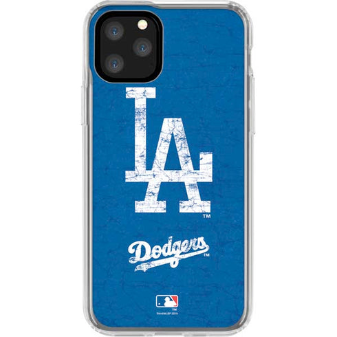 MLB Los Angeles Dodgers - Solid Distressed iPhone 11 Pro Clear Case