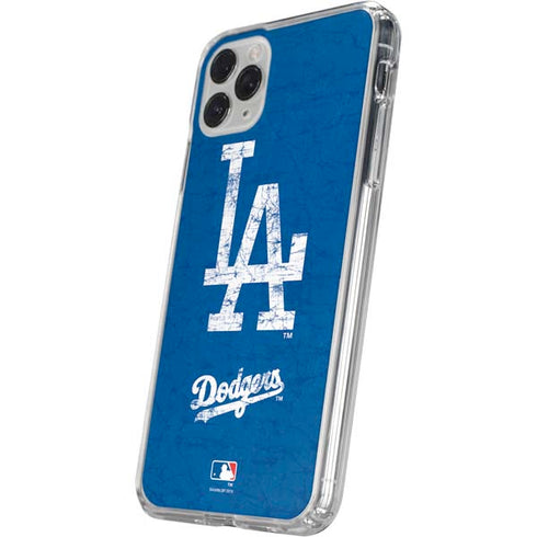 MLB Los Angeles Dodgers - Solid Distressed iPhone 11 Pro Clear Case