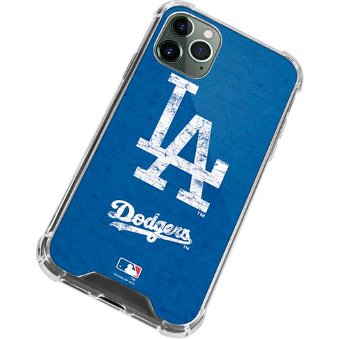 MLB Los Angeles Dodgers - Solid Distressed iPhone 11 Pro Max Clear Case