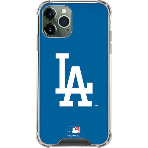 MLB Los Angeles Dodgers - Solid Distressed iPhone 11 Pro Max Clear Case