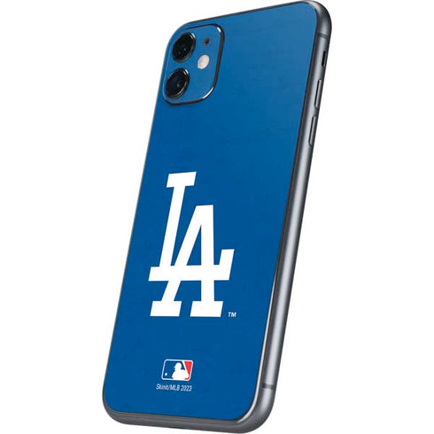 MLB Los Angeles Dodgers - Solid Distressed iPhone 11 Skin
