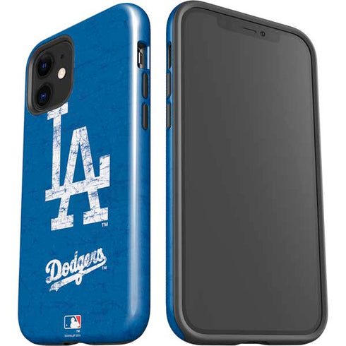 MLB Los Angeles Dodgers - Solid Distressed iPhone 12 Impact Case