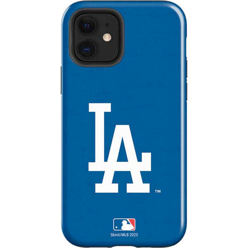 MLB Los Angeles Dodgers - Solid Distressed iPhone 12 Impact Case