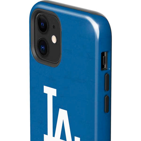 MLB Los Angeles Dodgers - Solid Distressed iPhone 12 Impact Case