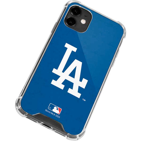 MLB Los Angeles Dodgers - Solid Distressed iPhone 12 Mini Clear Case