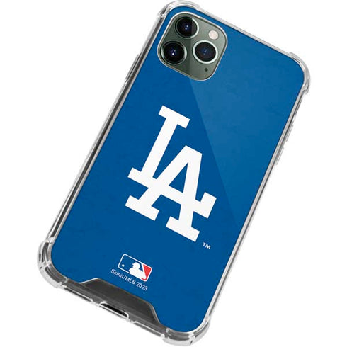 MLB Los Angeles Dodgers - Solid Distressed iPhone 12 Pro Clear Case