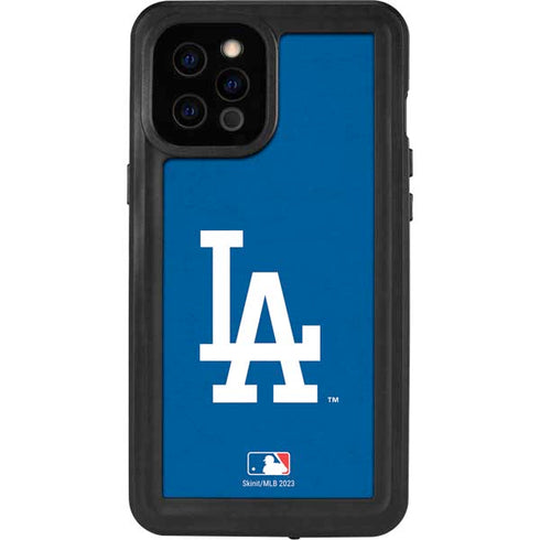 MLB Los Angeles Dodgers - Solid Distressed iPhone 12 Pro Max Waterproof Case