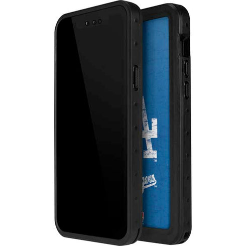 MLB Los Angeles Dodgers - Solid Distressed iPhone 12 Pro Waterproof Case