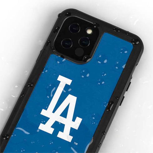 MLB Los Angeles Dodgers - Solid Distressed iPhone 12 Pro Waterproof Case