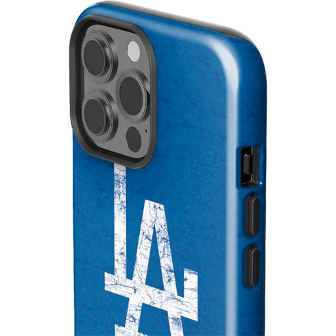 MLB Los Angeles Dodgers - Solid Distressed iPhone 13 Pro Max Impact Case