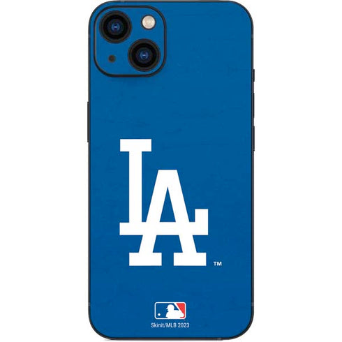 MLB Los Angeles Dodgers - Solid Distressed iPhone 13 Skin