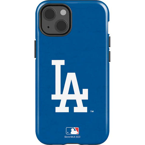 MLB Los Angeles Dodgers - Solid Distressed iPhone 14 Impact Case