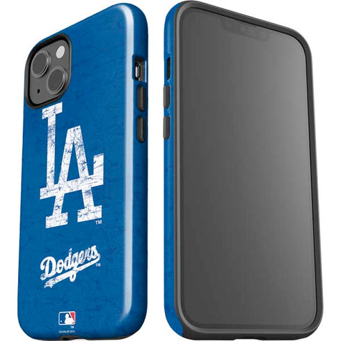 MLB Los Angeles Dodgers - Solid Distressed iPhone 14 Impact Case