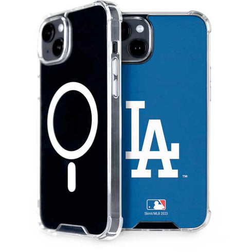 MLB Los Angeles Dodgers - Solid Distressed iPhone 14 Plus MagSafe Case