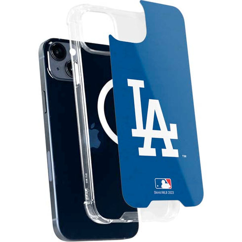 MLB Los Angeles Dodgers - Solid Distressed iPhone 15 Plus MagSafe Case