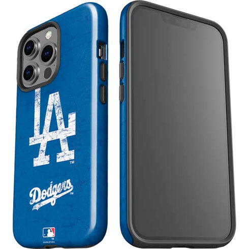 MLB Los Angeles Dodgers - Solid Distressed iPhone 14 Pro Impact Case