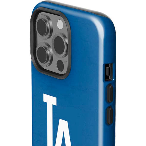 MLB Los Angeles Dodgers - Solid Distressed iPhone 15 Pro Impact Case