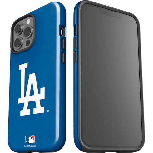 MLB Los Angeles Dodgers - Solid Distressed iPhone 15 Pro Max Impact Case