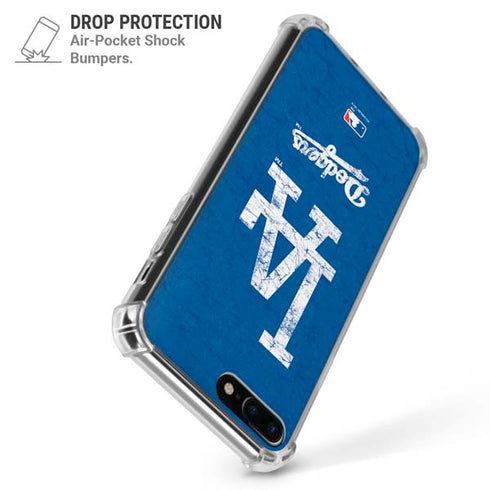MLB Los Angeles Dodgers - Solid Distressed iPhone 7/8 Plus Clear Case