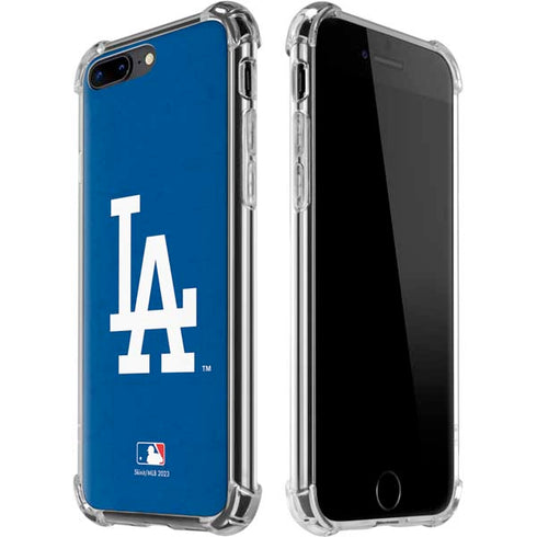 MLB Los Angeles Dodgers - Solid Distressed iPhone 7/8 Plus Clear Case