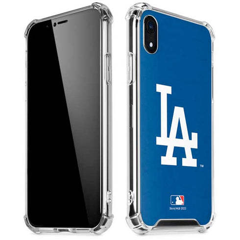MLB Los Angeles Dodgers - Solid Distressed iPhone XR Clear Case