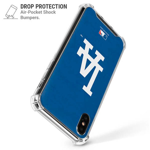 MLB Los Angeles Dodgers - Solid Distressed iPhone XS Max Clear Case