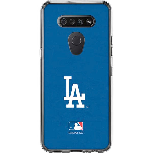 MLB Los Angeles Dodgers - Solid Distressed LG K51/Q51 Clear Case