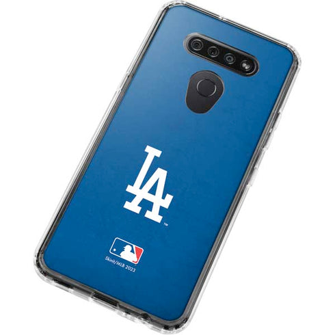 MLB Los Angeles Dodgers - Solid Distressed LG K51/Q51 Clear Case