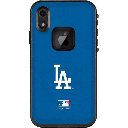 MLB Los Angeles Dodgers - Solid Distressed LifeProof Fre iPhone Skin