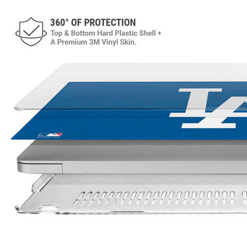 MLB Los Angeles Dodgers - Solid Distressed MacBook Air 15in (2023-2025) Case plus Skin