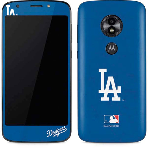 MLB Los Angeles Dodgers - Solid Distressed Moto E5 Play Skin