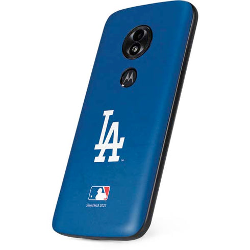 MLB Los Angeles Dodgers - Solid Distressed Moto E5 Play Skin
