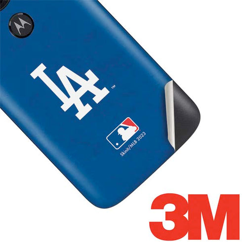 MLB Los Angeles Dodgers - Solid Distressed Moto E5 Play Skin