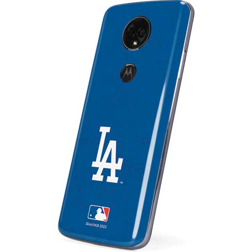 MLB Los Angeles Dodgers - Solid Distressed Moto E5 Plus Skin