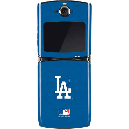 MLB Los Angeles Dodgers - Solid Distressed Motorola RAZR Skin