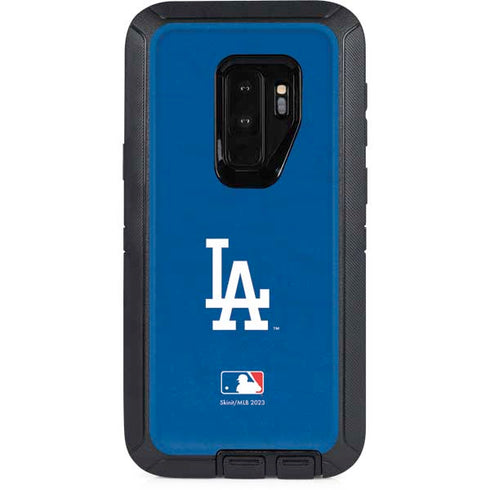MLB Los Angeles Dodgers - Solid Distressed Otterbox Defender Galaxy Skin