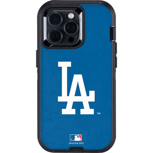 MLB Los Angeles Dodgers - Solid Distressed Otterbox Defender iPhone Skin