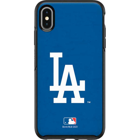 MLB Los Angeles Dodgers - Solid Distressed Otterbox Symmetry iPhone Skin