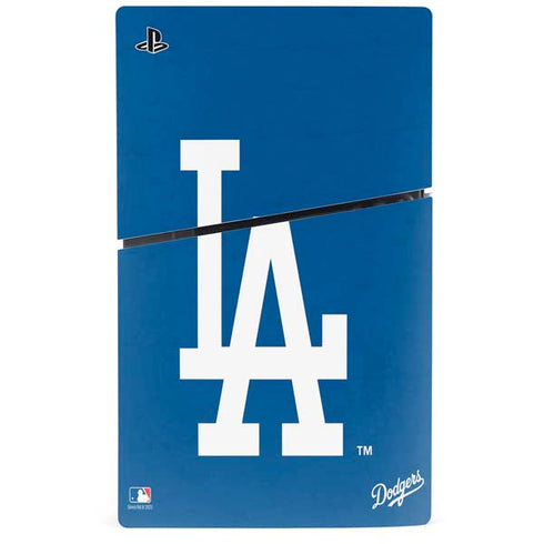 MLB Los Angeles Dodgers - Solid Distressed PS5 Slim Disk Console Skin