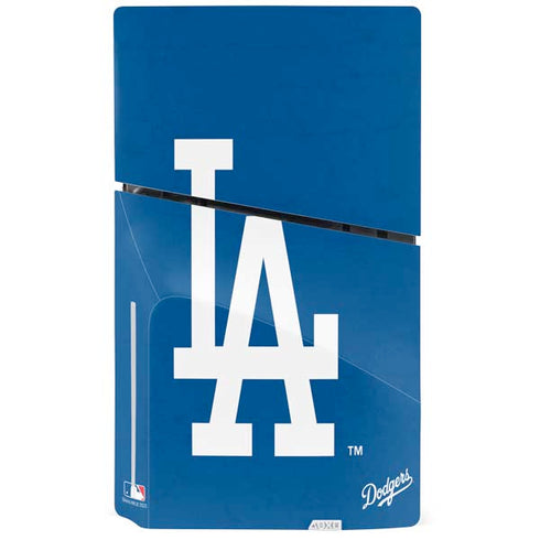 MLB Los Angeles Dodgers - Solid Distressed PS5 Slim Disk Console Skin