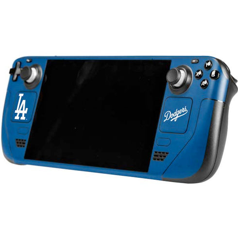 MLB Los Angeles Dodgers - Solid Distressed Steam Deck Handheld Gaming Computer Skin