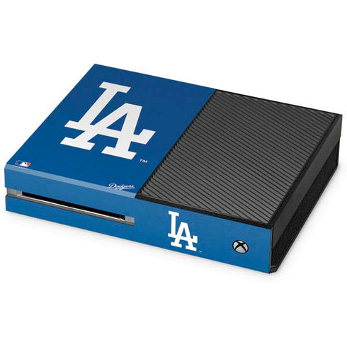 MLB Los Angeles Dodgers - Solid Distressed Xbox One Console Skin