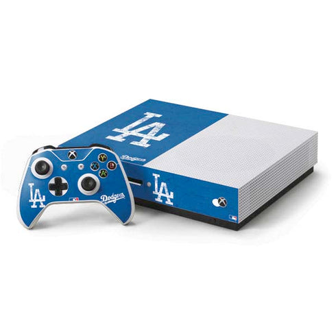 MLB Los Angeles Dodgers - Solid Distressed Xbox One Skins