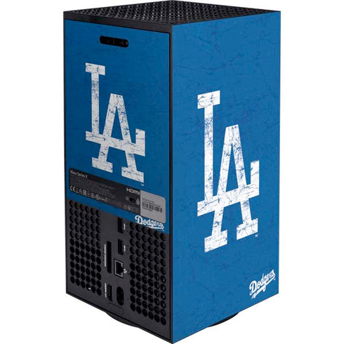 MLB Los Angeles Dodgers - Solid Distressed Xbox Series X Bundle Skin