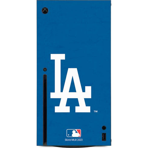 MLB Los Angeles Dodgers - Solid Distressed Xbox Series X Console Skin