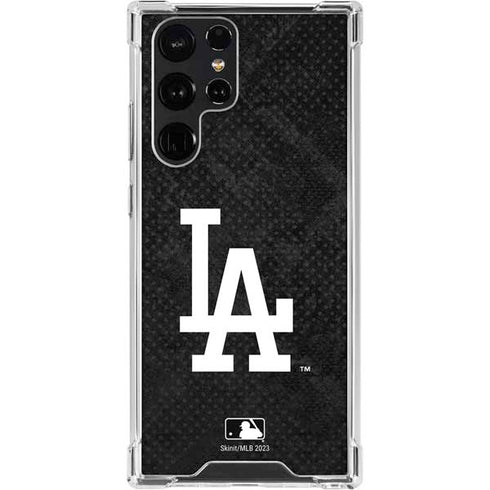 MLB Los Angeles Dodgers Dark Wash Galaxy S22 Ultra Clear Case