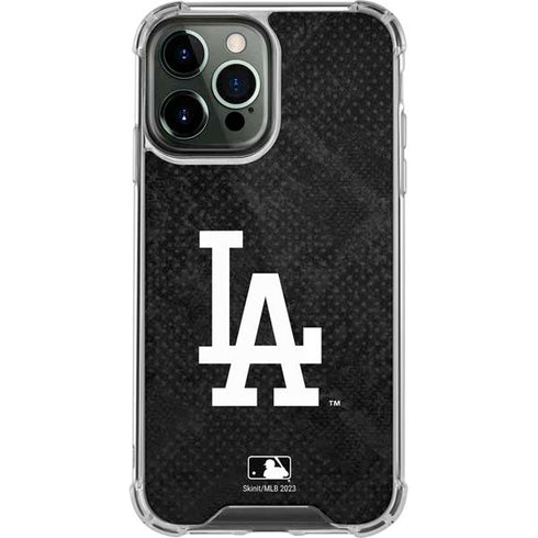 MLB Los Angeles Dodgers Dark Wash iPhone 15 Pro Max Clear Case